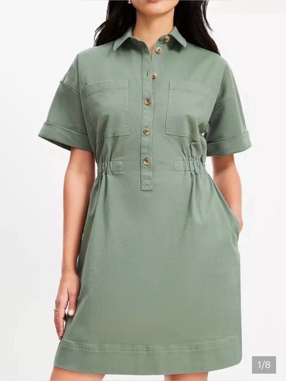 LOFT Twill Utility Dress